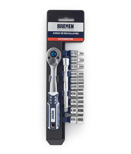 Juego de Bocallaves con Accesorios Portátil - [ 1/4"] (12Pzs) Bremen