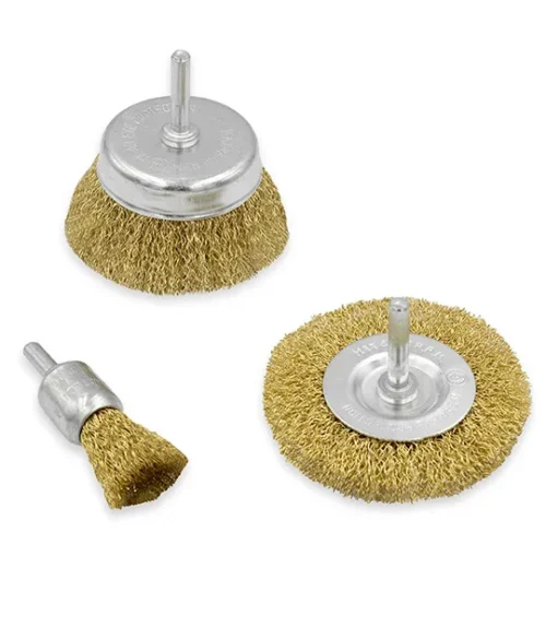 Juego de Cepillos en Acero Bronceado para Taladro (3Pzs) Bremen