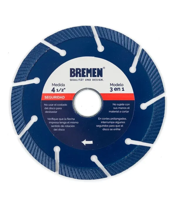160361-800-auto Disco Diamantado Turbo Segmentado (3en1) Bremen