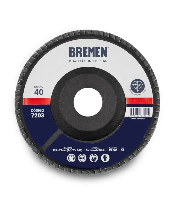 160374-800-auto Discos Flap - Carburo de Silicio Bremen