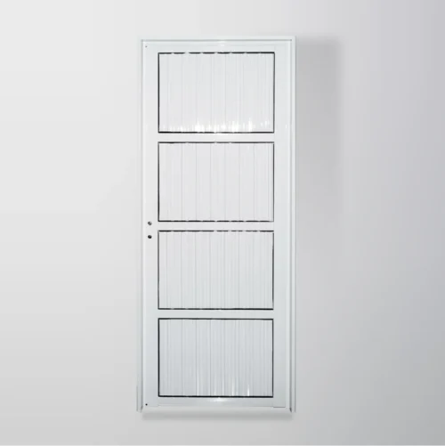 Puerta aluminio ciega tablero acanalado 25mm