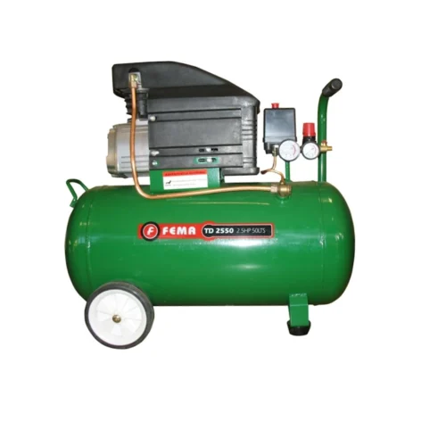 COMPRESOR FEMA 2,5 HP X 50 LT.220 V.-C/RUEDAS